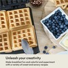 BELLA Classic Waffle Iron, 4 Square Belgian Waffle Maker, Non-stick