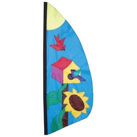 Premier Kites 23881 Wind Garden Ripstop Nylon Feather Banner, Birdhouse, 8-1/2-Feet