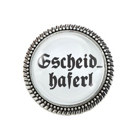 Gscheidhaferl Gaudi Brooch in Silver Woidladinger, 30cm, Tin