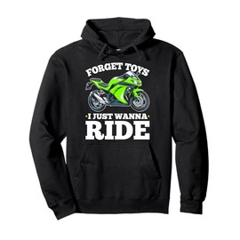Forget Toys I just wanna Ride Little Rider Dirt Bike Pullover Hoodie