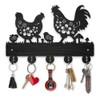 MAYJOYDIY Chicken Coat Hooks Wall Mount Floral Roosters Hens Chicks