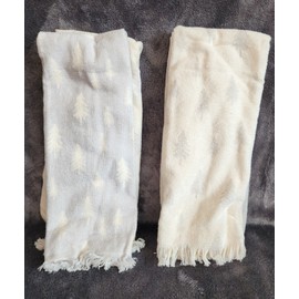 Target New Target Wondershop 2 pk Christmas Scattered Trees Hand Towels Gray/White