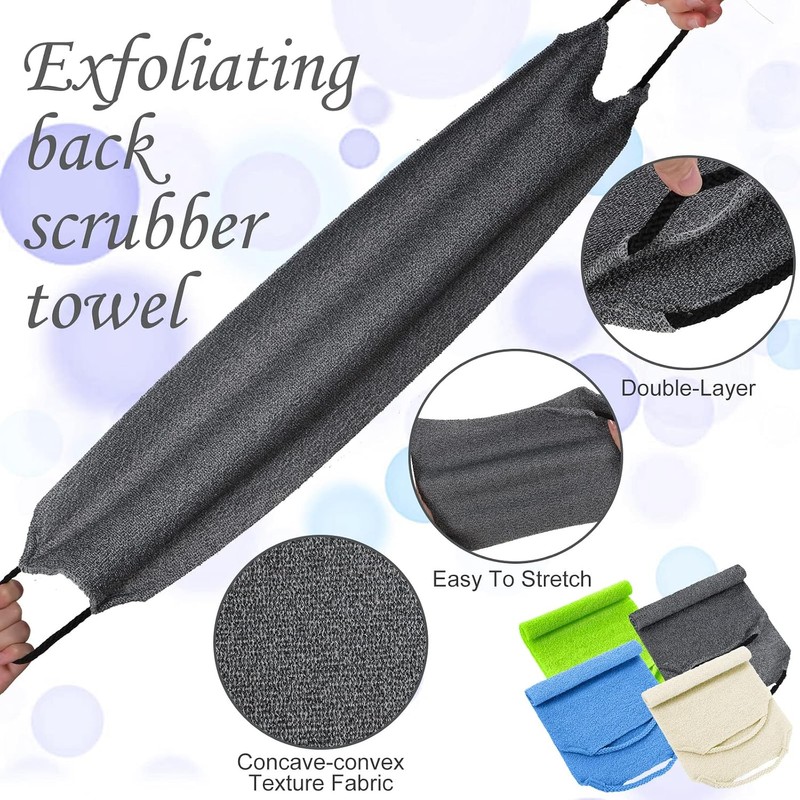 Depurador de espalda exfoliante Moukeren – 4 paquetes con asas