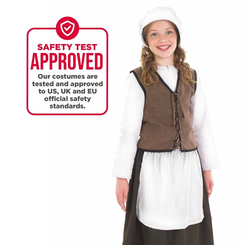Fun Shack Child Tudor Kitchen Girl Costume - AGE 6