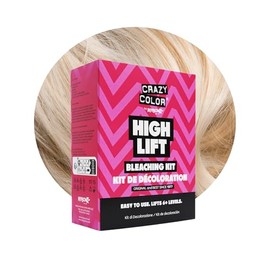 Crazy Color High Lift Bleaching Kit. Pre-lightener Powder Bleach & 30 Vol (9%) Developer | Achieve up to 6+ levels of lift. Vegan & Cruelty Free