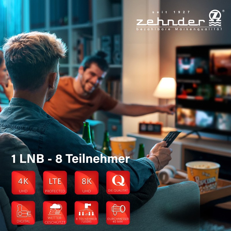 ZEHNDER Octo LNB, LTE Shielding, Sun Protect UV Protection, Digital