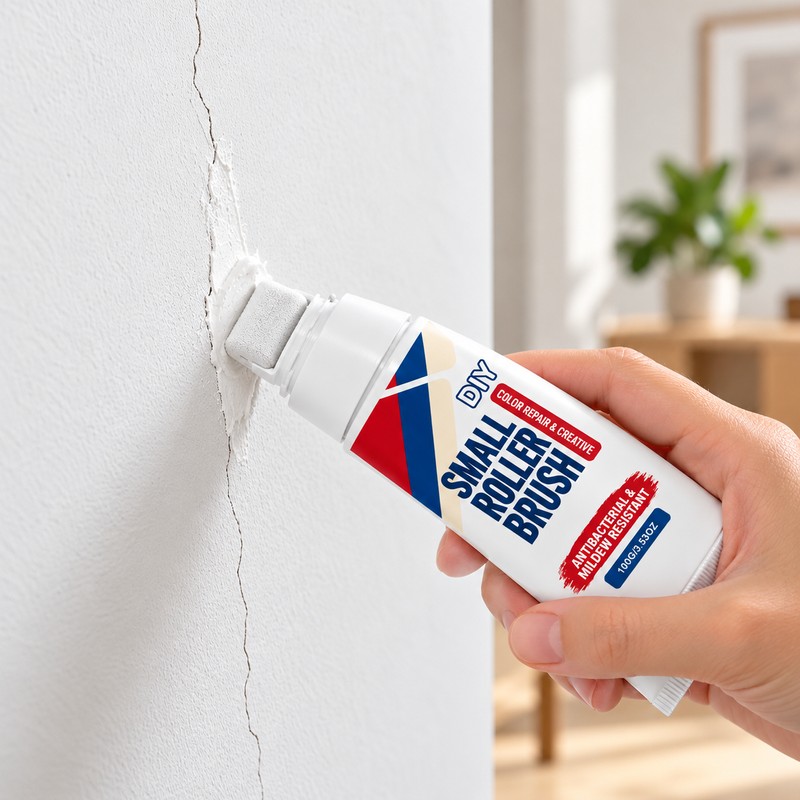 2 Pcs Wall Repair Paste with Built-In Roller Brush for
