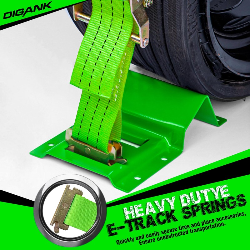 Digank E Track Wheel Chock Tie Down Kit, 2in*15ft Heavy