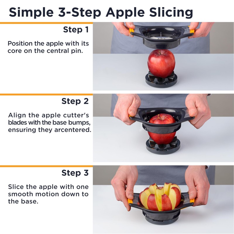 Deiss LUX 4.25 Inch Apple Slicer and Corer with Cutting