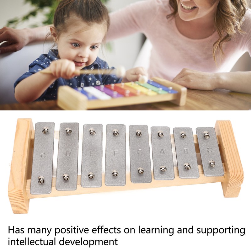 8 Notes Xylophone Educational Children Toddler Kid 8 Keys Xylophone