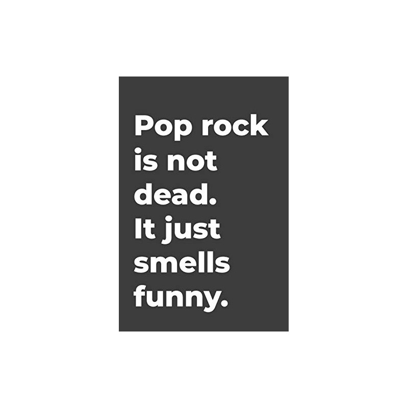 Pop rock Is Not Dead: Blank lined music journal perfect