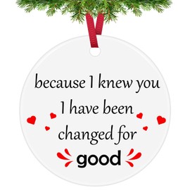 Thank You Gifts for Friends Christmas Ornaments Friendship Appreciation Gifts Friendship Gifts for Women Men Birthday Graduation Gifts Because I Knew You I Have been Changed for Good Ornament