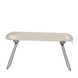 SOULONG Manicure Nail Hand Rest Nail Hand Pad with Bracket Soft Durable PU Leather Manicure Cushion for Table (Beige white)