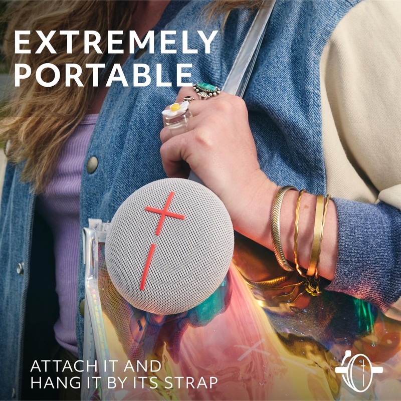 ULTIMATE EARS MINIROLL Ultra-Portable Waterproof Bluetooth Speaker, Big Bass, IP67