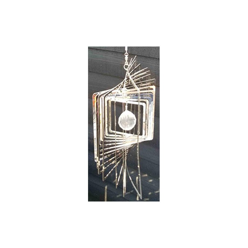 Stainless Steel Wind Spinner - 3D Mobile - Square Spinner