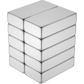 MIN CI Neodymium Magnets Flat 20 x 10 x 5 mm Strong Magnets Rectangular Small Magnets for Magnetic Board Mini Magnets Fridge Magnets Rare Earth Magnets Pack of 10