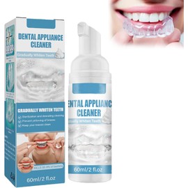 2 Pezzi 60ml Detergente Per Apparecchi Dentali Detergente Duraturo Per La Conservazione della Fragranza Schiuma Per La Rimozione degli Odori Siero Per La Rimozione delle Macchie dei Denti Finti Per al