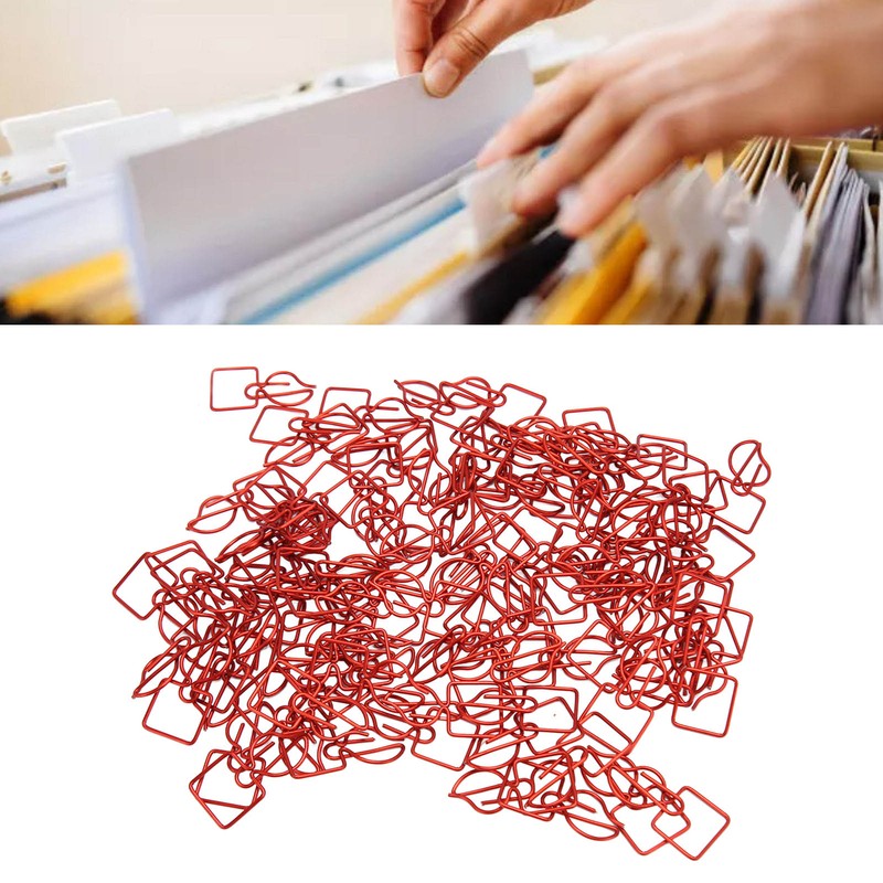 100pcs Paper Clips Prevent Slip Cute Candle Shaped Decorative Metal