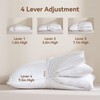 Pebed Adjustable Pillow 3 Layer Goose Feather Pillows Queen Size