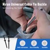 MACTANO 50PCS Nylon Universal Cable Tie Buckle Multipurpose Rivet Zip