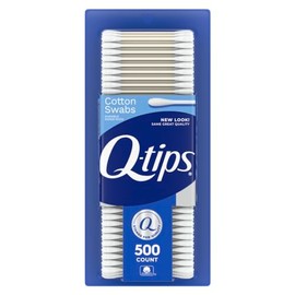 Q-tips Hisopos de algodón, originales, para el hogar, primeros auxilios y belleza, 100% algodón, 500 unidades
