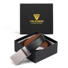 VRLEGEND Belts Men Leather Ratchet Belts Automatic Adjustable 1 3/8"