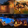 Toodour Solar & Battery Powered Lantern Outdoor Lights, 2 Pack