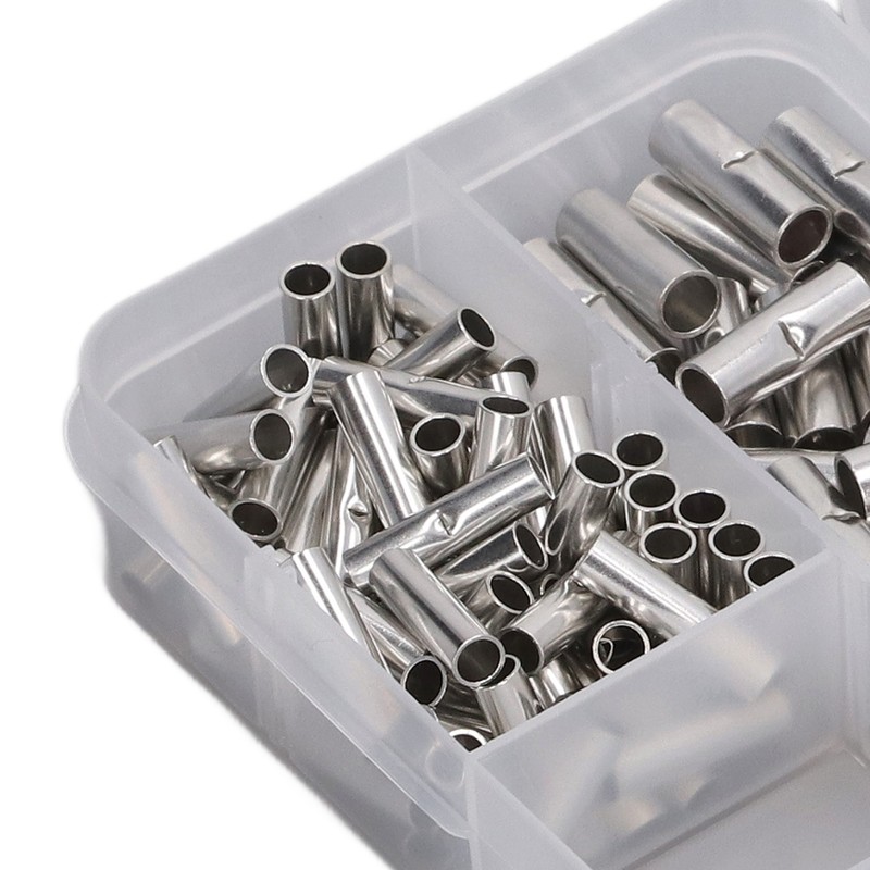 200Pcs Wire Ferrule Copper Male Female Crimp Terminal Connector for