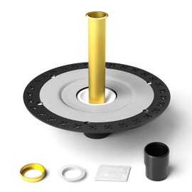 Freestanding Tub Drain Rough-in Kit, Freestanding Bathtub Drains Installation Free Standing Tub Drain Kits with 12 Inch Flange Base, ABS & Brass Pipe, CUPC Certification