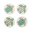Beachcombers Beaded Sea Turtle Coasters Set of 4, S/4 Green