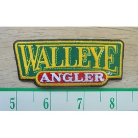 FISHING WALLEYE ANGLER SEW ON CLOTH PATCH NEW 3.25 X 2.25