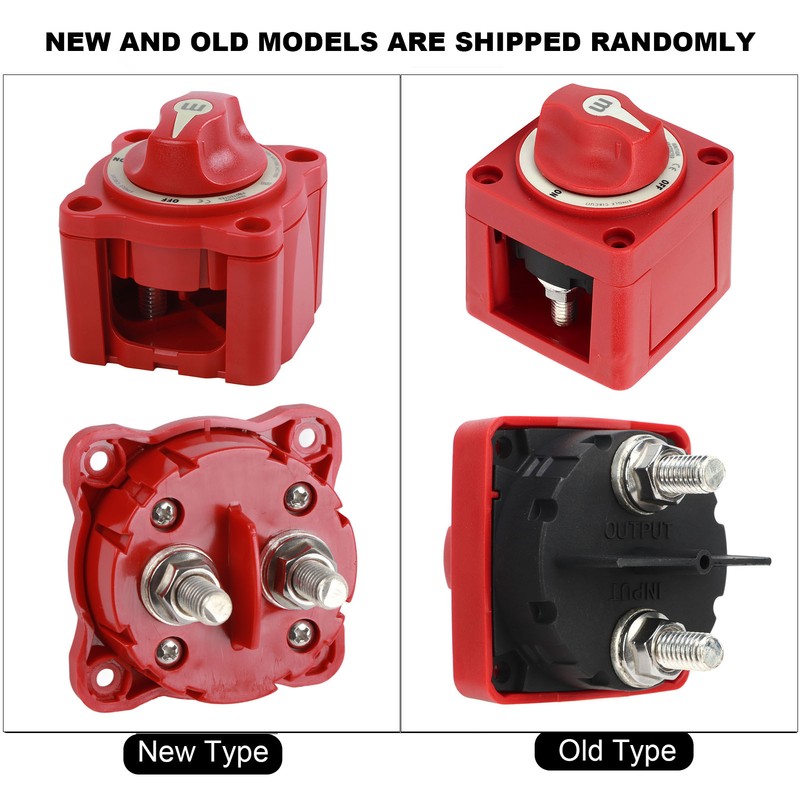 12V to 48V Boat Battery Switch 300A Red Battery Power
