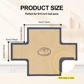 2-Piece Silicone Bread Loaf Pan For 9x5 Inch Bread Pans - Food Grade Safe Baking Liners, Nonstick & Reusable, Easy to Clean, High Temp Resistant (Black and Red)