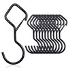 JIANGBINGREN 10 PCS Metal Hanging Hooks with Safety Buckle, Heavy