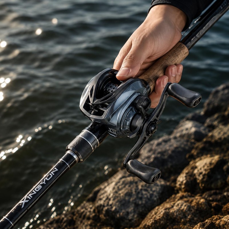 DC Baitcasting Reel, 7. 1:1 Gear Ratio, Digital Control Anti-Backlash,