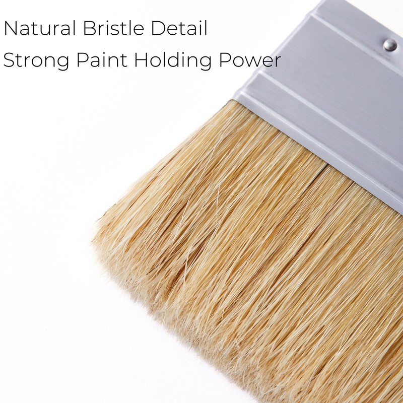Limewash Paint Brush Natural Bristle – 4 Inch Wide U-Shaped