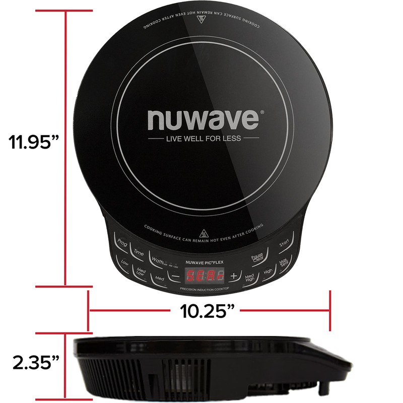 Nuwave Flex Precision Induction Cooktop, 10.25” Shatter-Proof Ceramic Glass, 6.5”