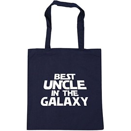 Hippowarehouse Best Uncle in the Galaxy Tote Shopping Gym Beach Bag 42cm x38cm, 10 litres