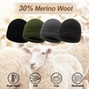 Oversize XL XXL Waterproof Merino Wool Beanie for Men Women