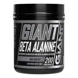 Giant Sports International  Beta-Alanina En Polvo de Alta Pureza  400 gr 200 porciones  Sin Sabor                                                     
