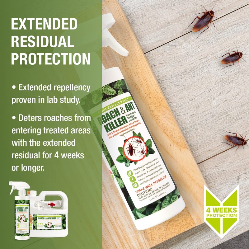 EcoRaider Roach Killer and Repellent (16oz), Fast Kill & Lasting