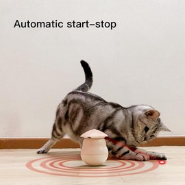 Pawstrength Cat Laser Toy Automatic, Rechargeable Interactive Cat Toys with ABS Resistant Grasp and Bite, 360° Rotating Roly-Poly Design