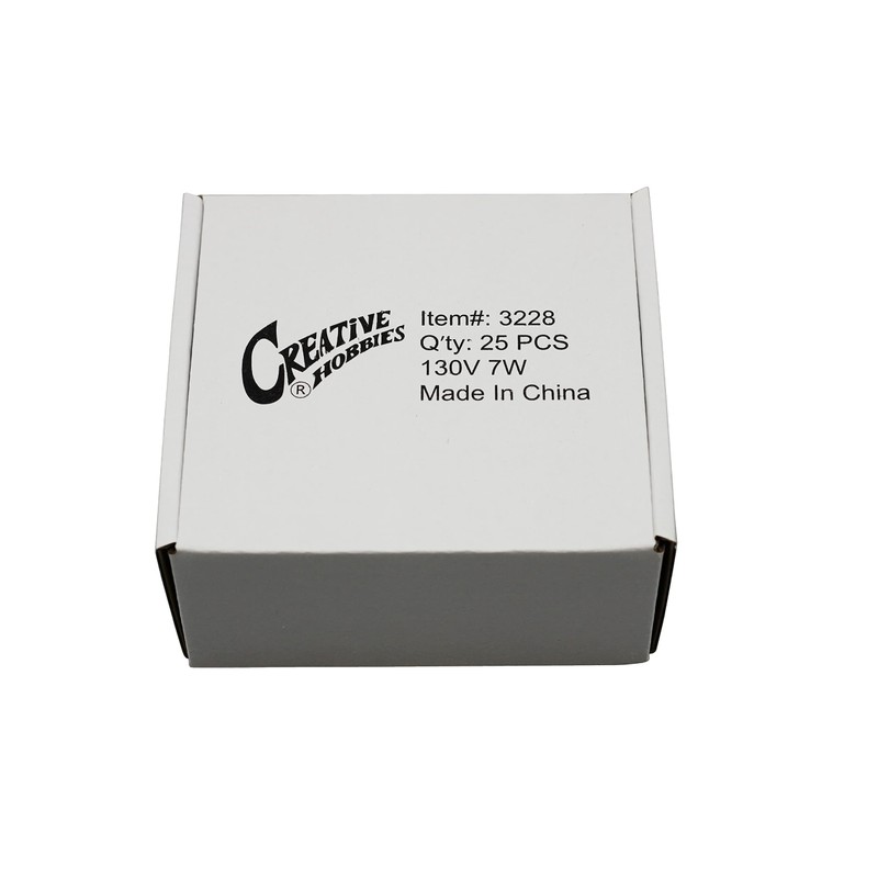 Creative Hobbies 25 Pack C7 Multicolor Christmas Light Bulbs -