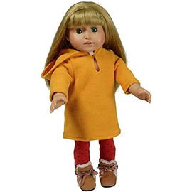 The New York Doll Collection Doll Complete Outfit For Fashion Girl Dolls - Includes Yellow Hoodie with Boots - Fits All 18 Inch/46cm Dolls - Doll Clothes - Doll Accessories