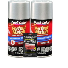 Dupli-Color Alabaster Silver (M) Exact-Match Automotive Paint - 8 oz, Bundles Prep Wipe (3 Items)