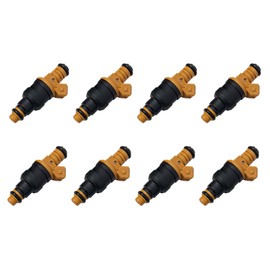 FUZIDDN Set of 8 Fuel Injectors - Replacement for Ford Bronco 1990-1996 V8 5.0L & Other Ford/Lincoln/Mercury Models - 4.6L 5.0L 5.4L 5.8L - Direct Fit for OEM 0280150943, 0280150939, 0280150909