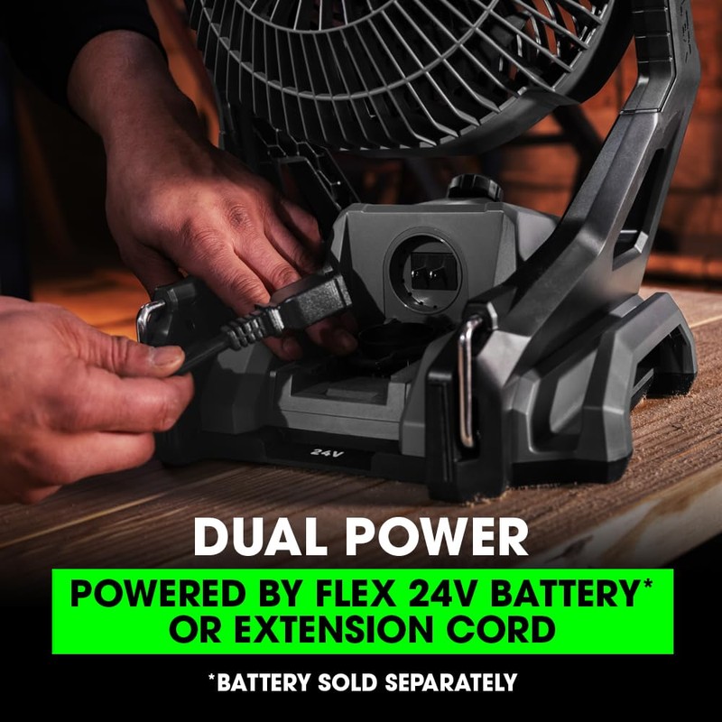 FLEX 24V Brushless Cordless 1,100 CFM Jobsite Fan Tool Only,