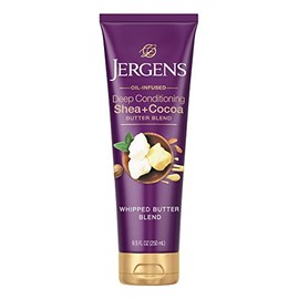 Jergens, Shea and Cocoa Humectante Manteca Corporal Crema Corporal y de Manos piel seca para un Tono ms Uniforme con vitaminas B3 y E, 8.5 oz
