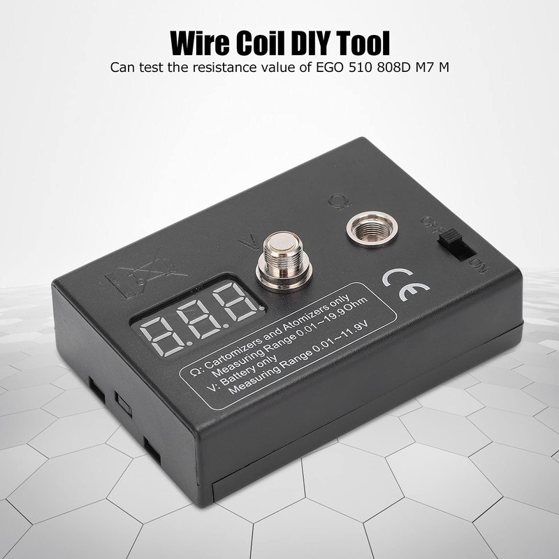Wire OHM Meter, Coil Resistance Tester Accurate ABS Digital Display