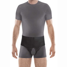 TOROS-GROUP Hernie Leistenbruch Gürtel Unterstützung für reduzierbaren Leistenbrüche Hernia Truss Beiderseitig Small Schwarz